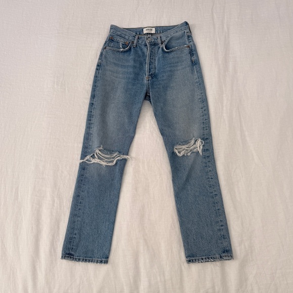 Agolde - Riley High Rise Straight Jeans - Picture 4 of 7